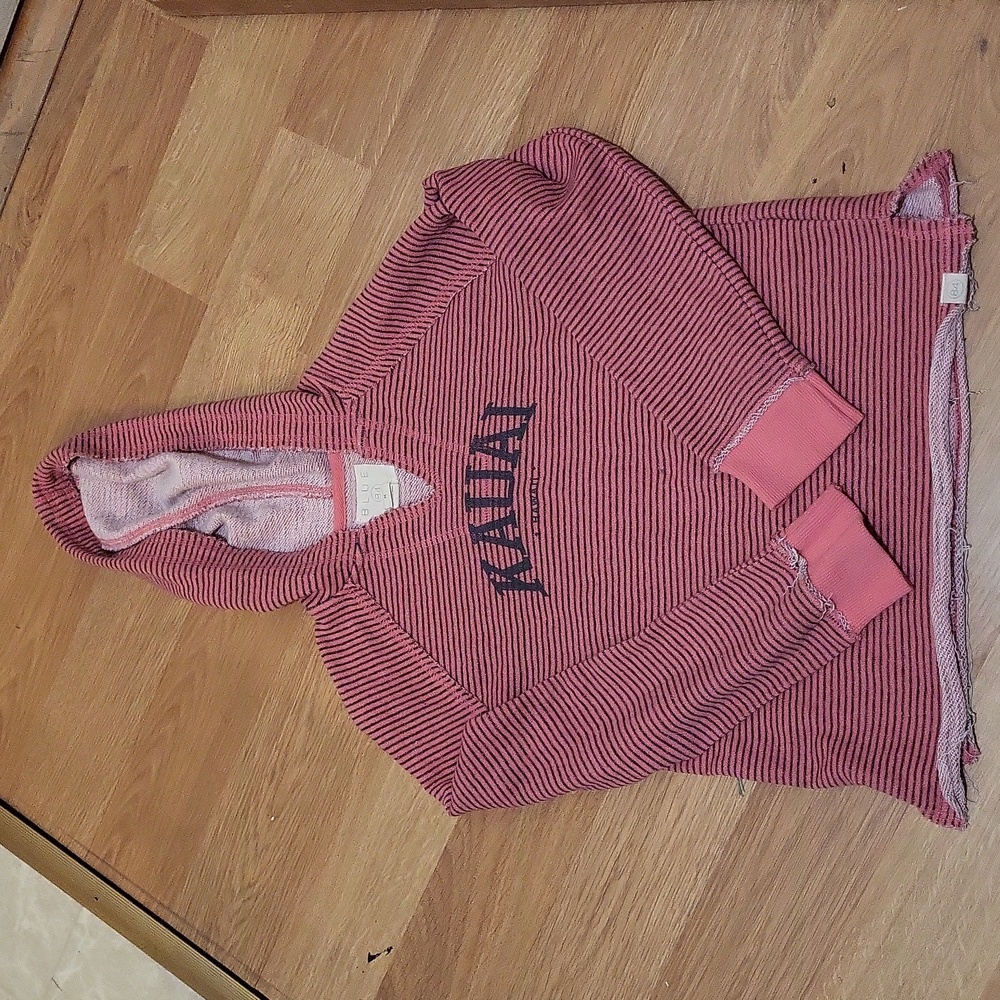 Blue 84 pinstripe distressed Kaua'i hoodie size Medium